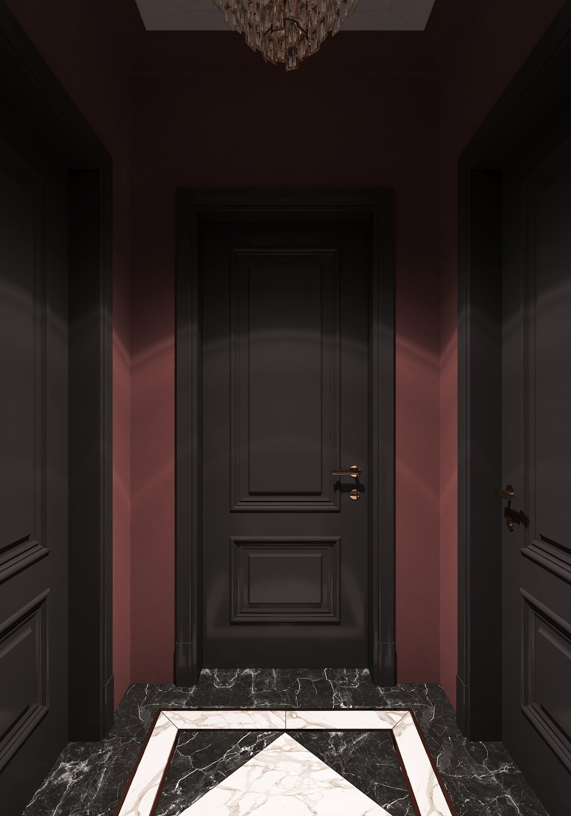 Яркий дизайн общественного санузла