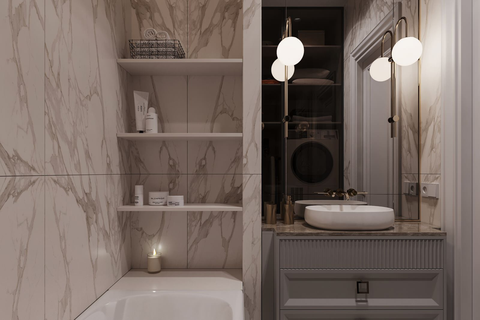 Дизайн ванной комнаты 3,8м2