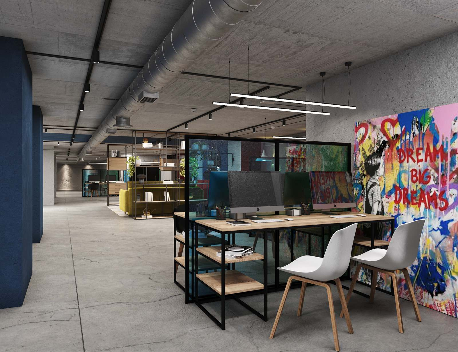 Офисное пространство Open Space в стиле Loft
