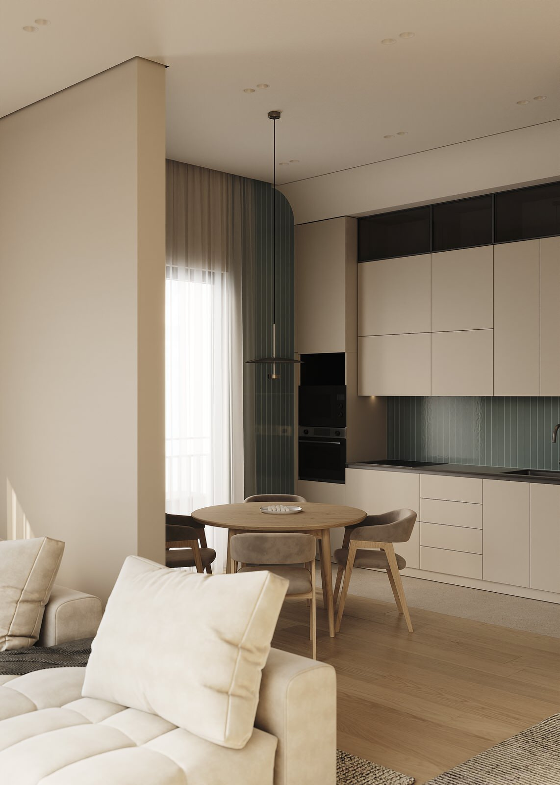 Интерьер 2х комнатной квартиры, 60 м2, джапанди