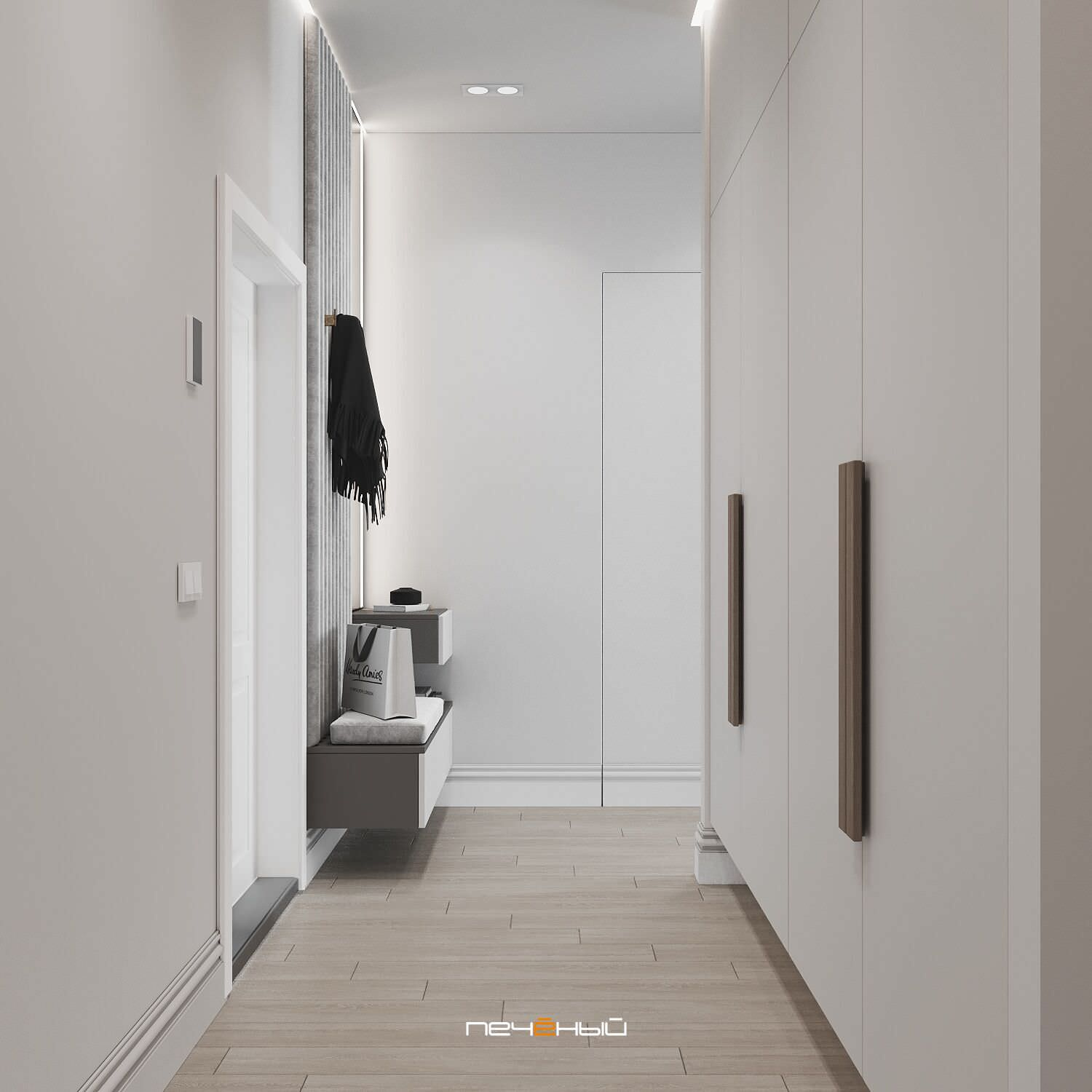 2024 Дизайн 4-комн. квартиры 95 м² в современном стиле, Москва, ЖК Огни