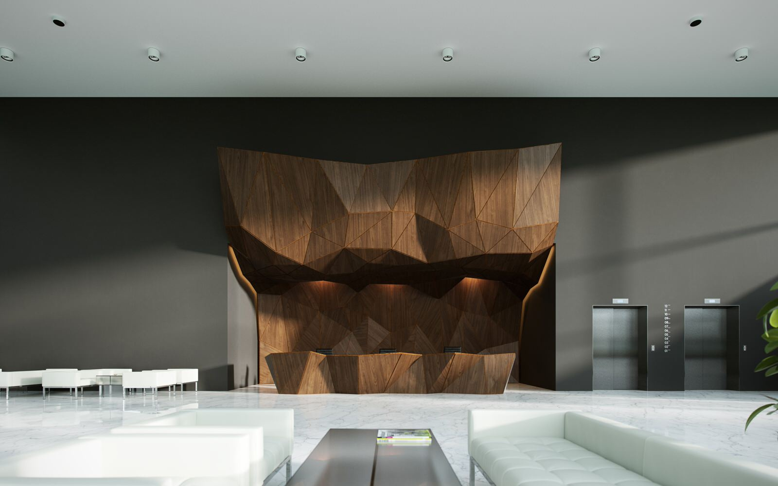 concept wooden reception