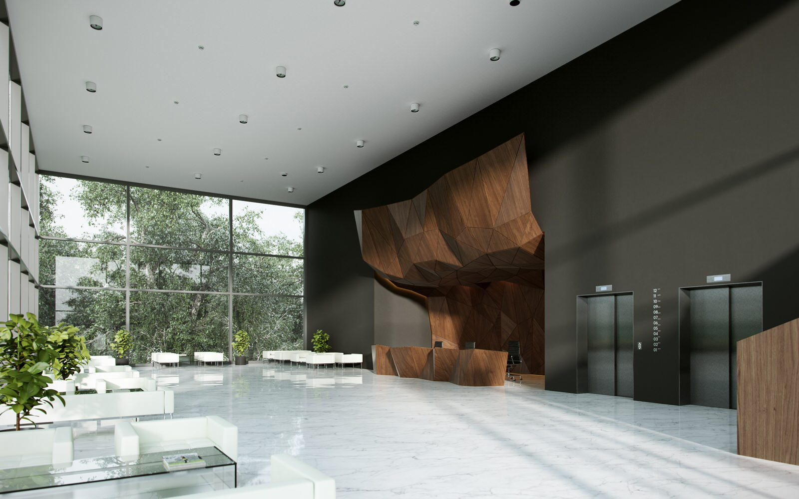 concept wooden reception