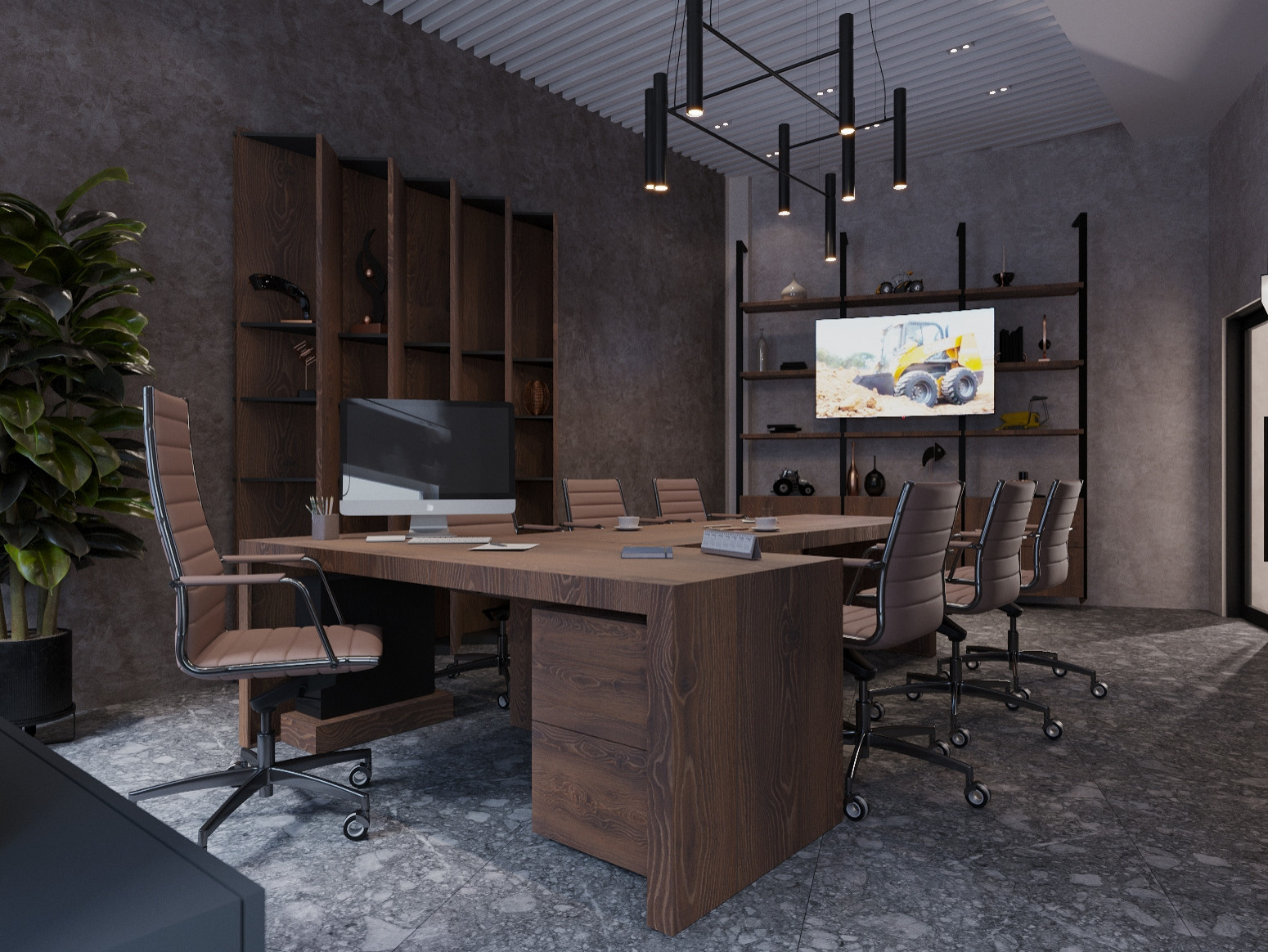 Офис, комната директора. Эскизы. 2021г.