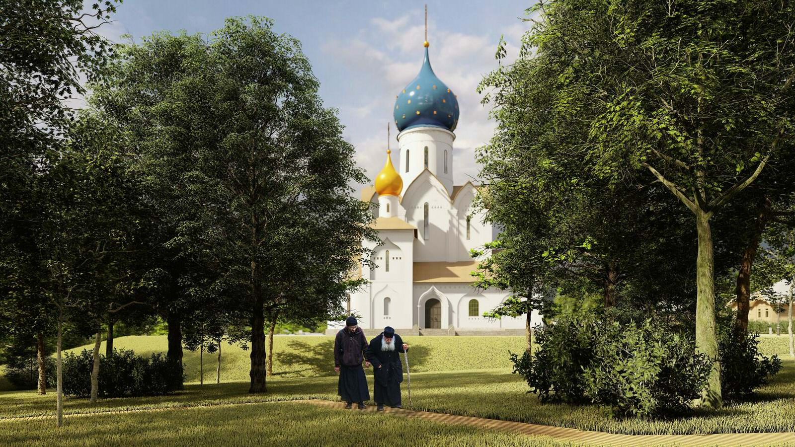 Храм Успения Пресвятой Богородицы и объекты внешней инфраструктуры Мужского мона
