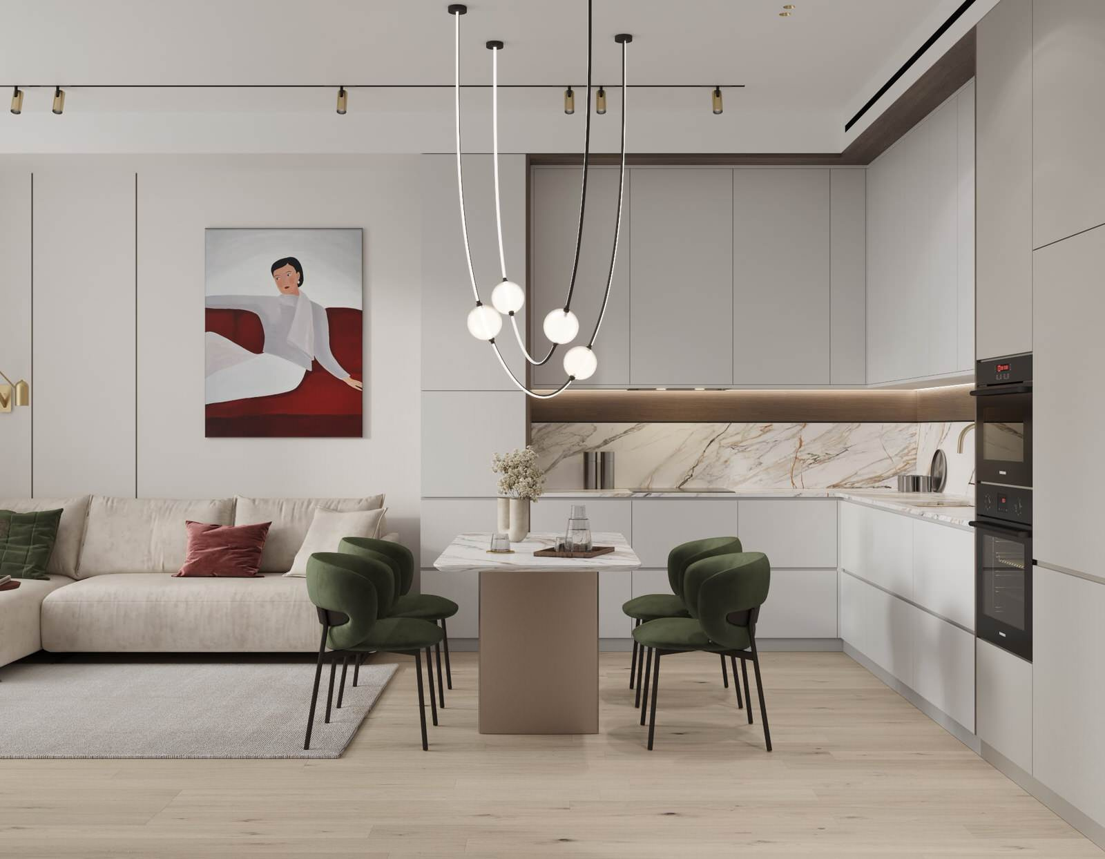 Обложка проекта: Современная квартира 100 м² в ЖК «Сердце Столицы»