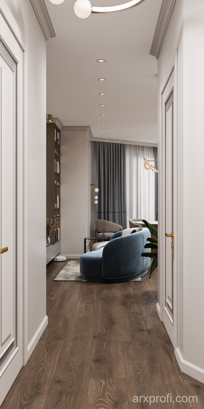 Проект интерьера квартиры 95 м2 в ЖК Riverside