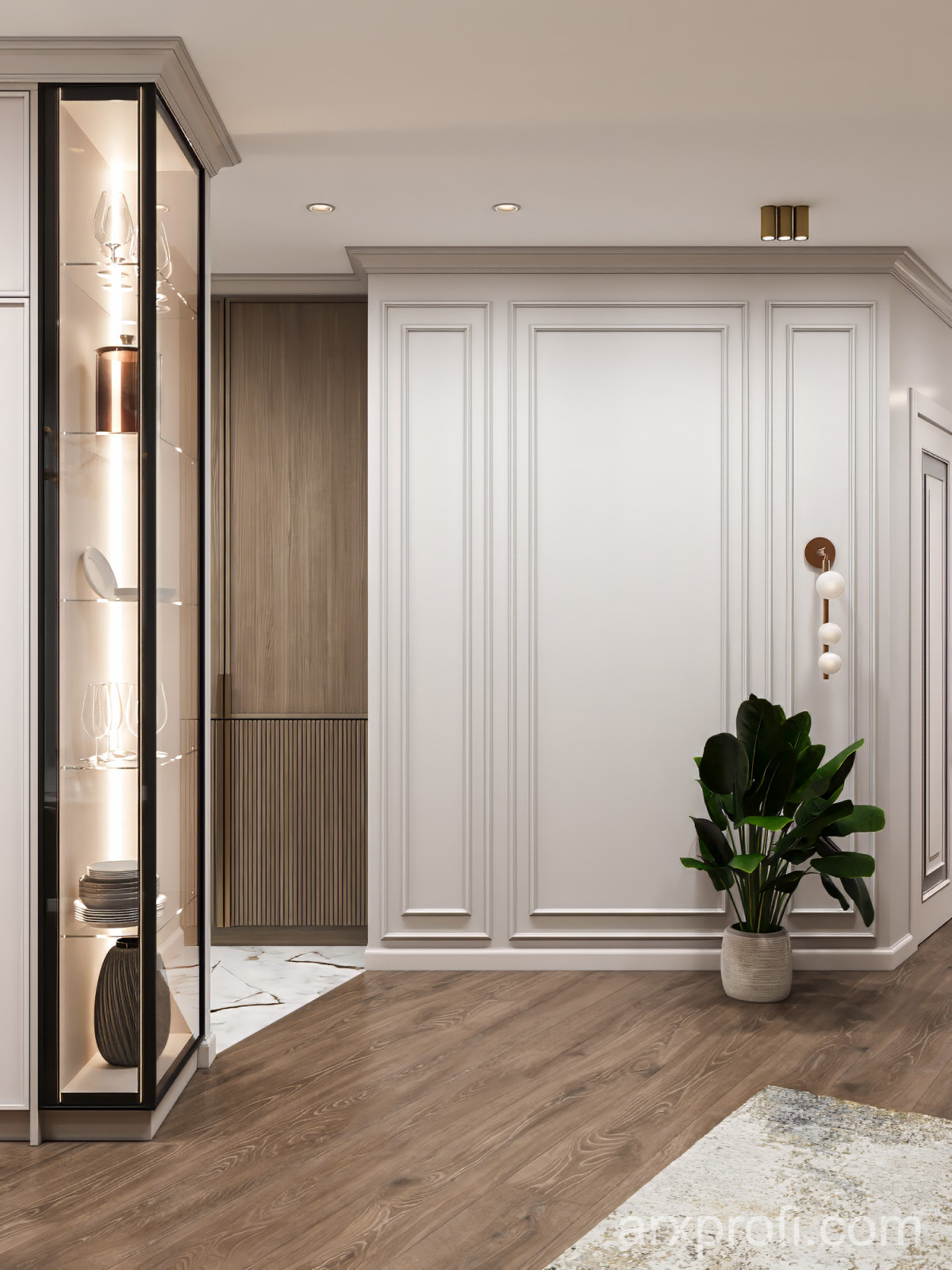 Проект интерьера квартиры 95 м2 в ЖК Riverside