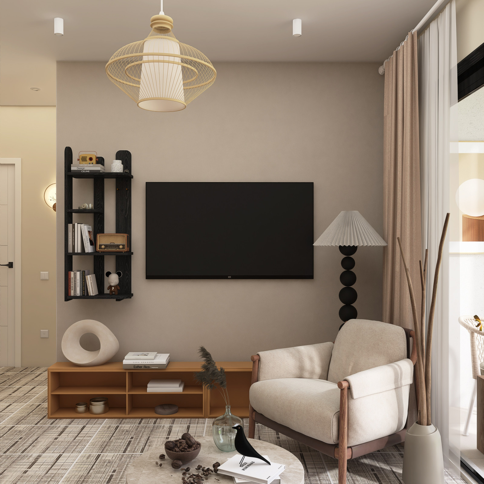 Квартира в центре Екатеринбурга в стиле Джапанди