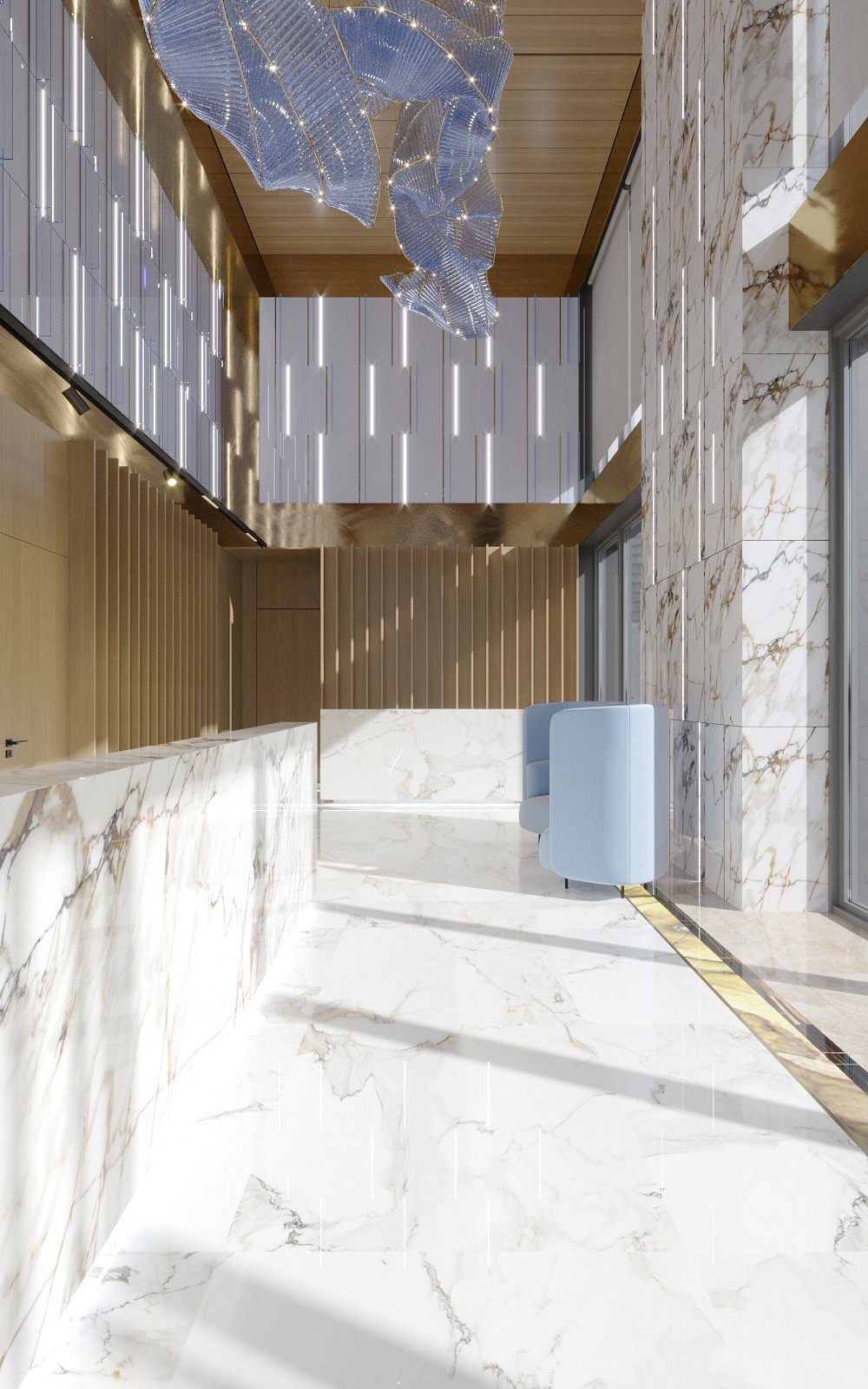 Residential Reception Lobby Design in Dubai