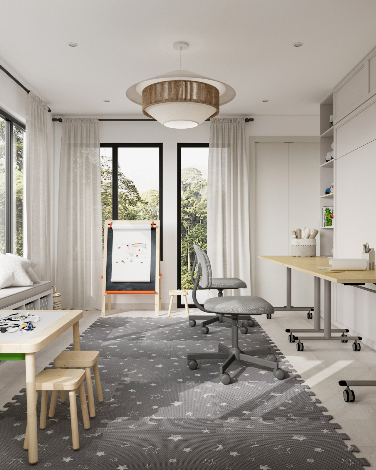 Kids' bedroom and play area