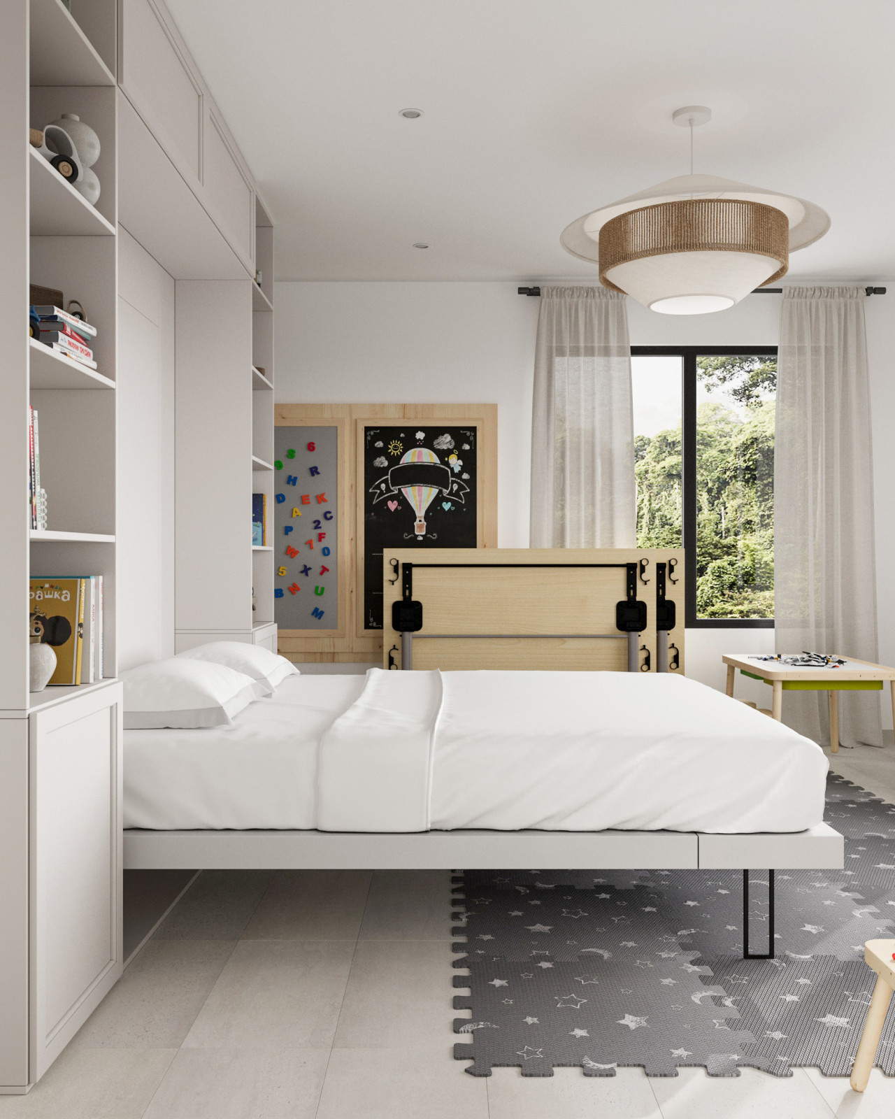 Kids' bedroom and play area