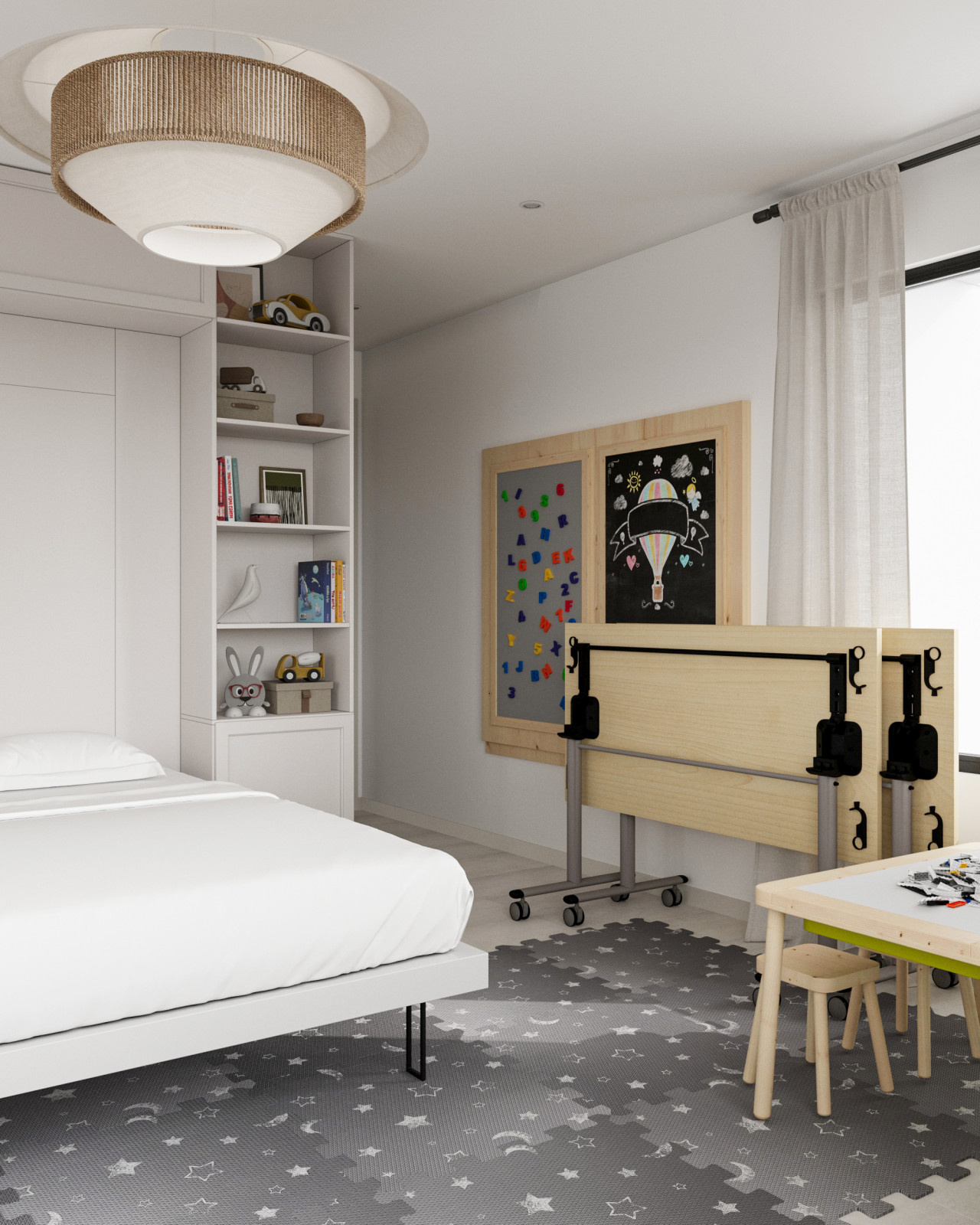 Kids' bedroom and play area