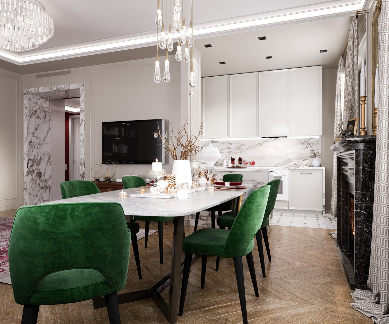 ЖК "Shome", гостиная, кухня
