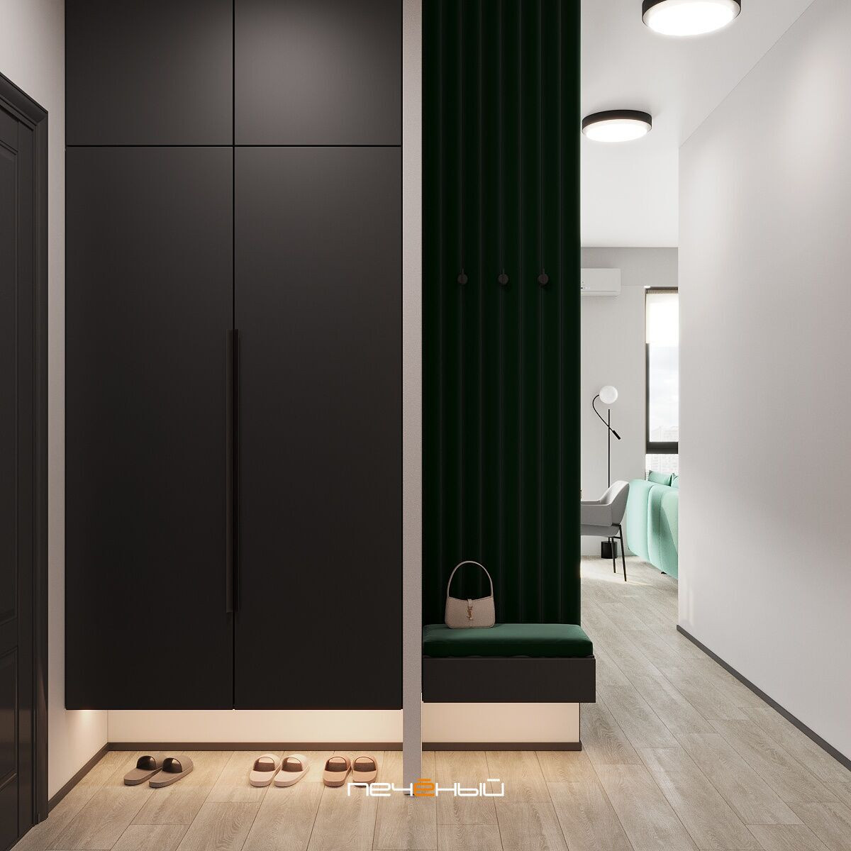 2025 Дизайн 3-комн. квартиры 69 м² в современном стиле, ЖК Dream Tower