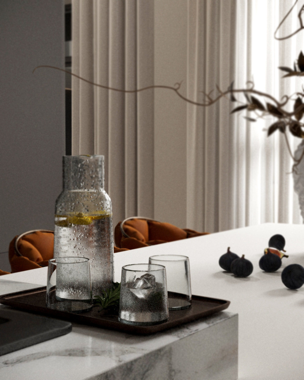 Обложка проекта: 3d visualization | Kitchen-Living Room