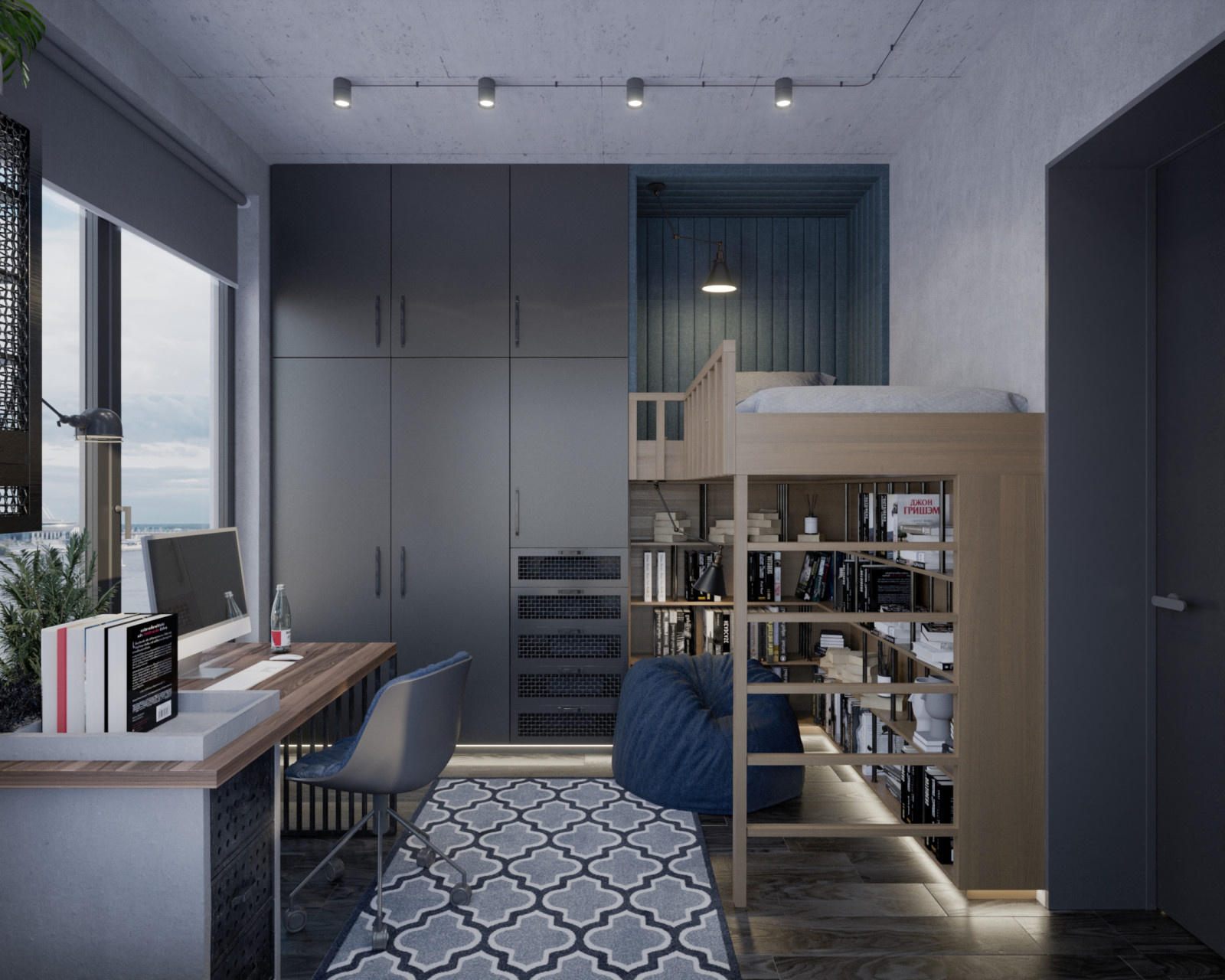Квартира в стиле лофт, 105 м2