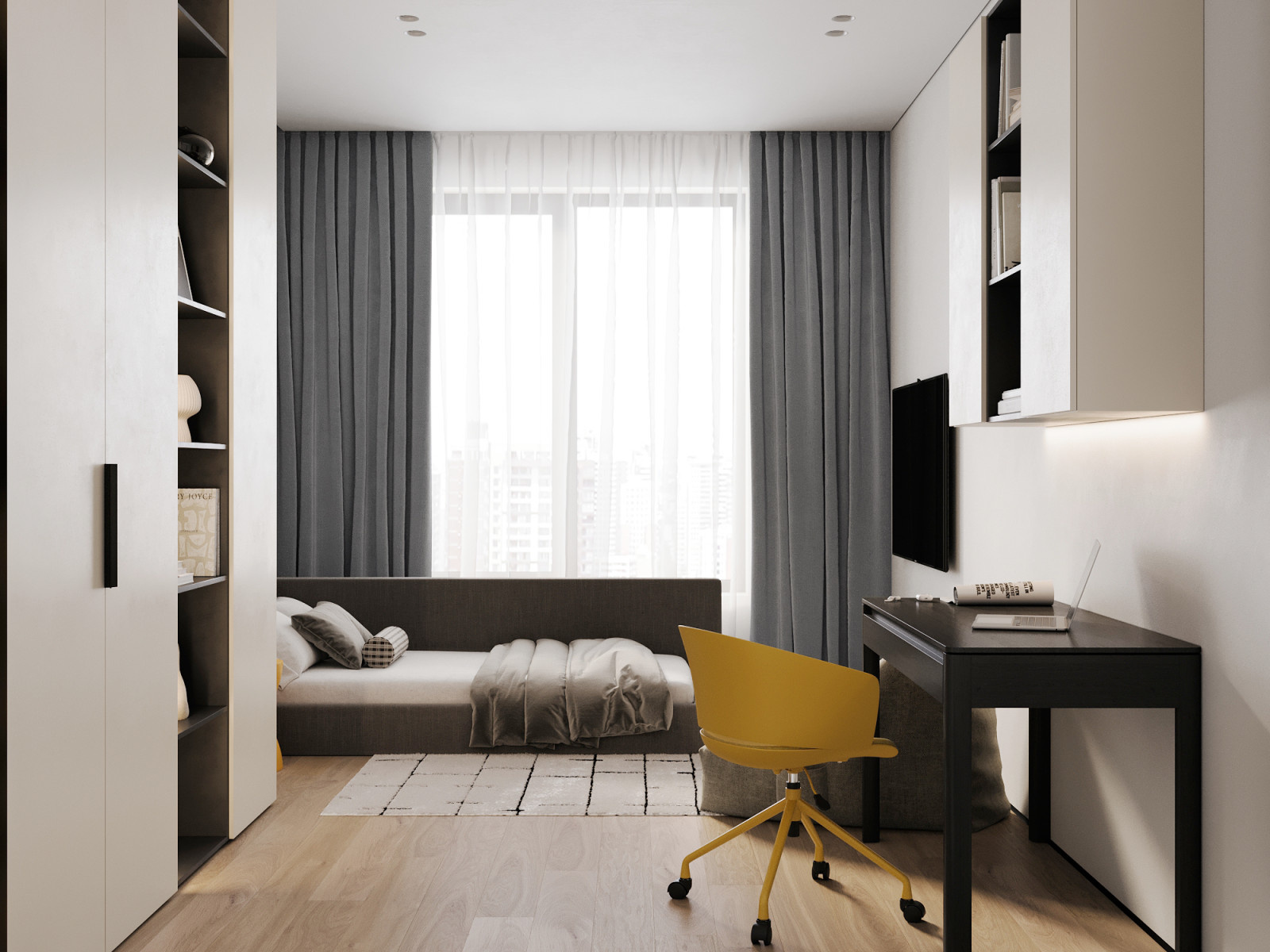 ЖК «Grand View» - квартира площадью 111,8 м2 в стиле уютный минимализм