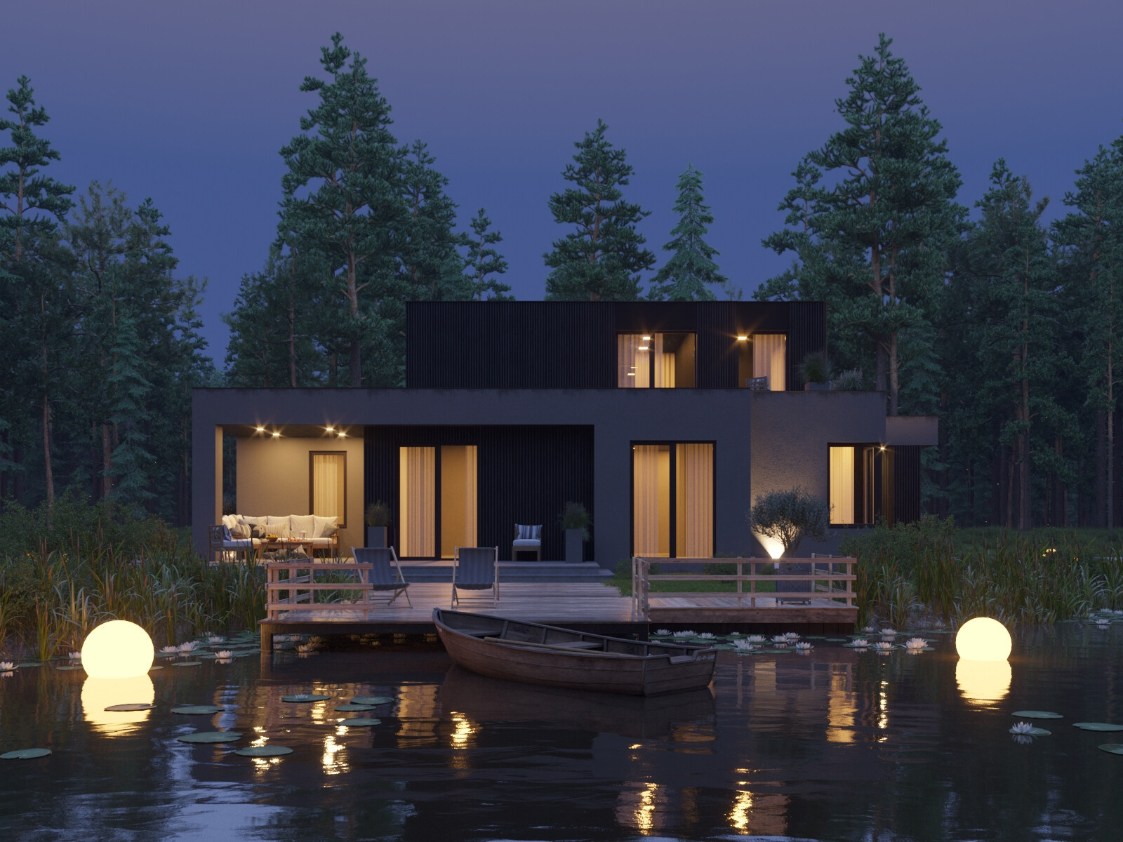 Evening exterior