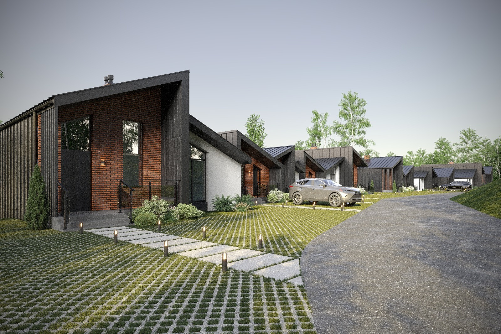 Архитектурный проект таунхаусов Villa Nova в Новосибирской области