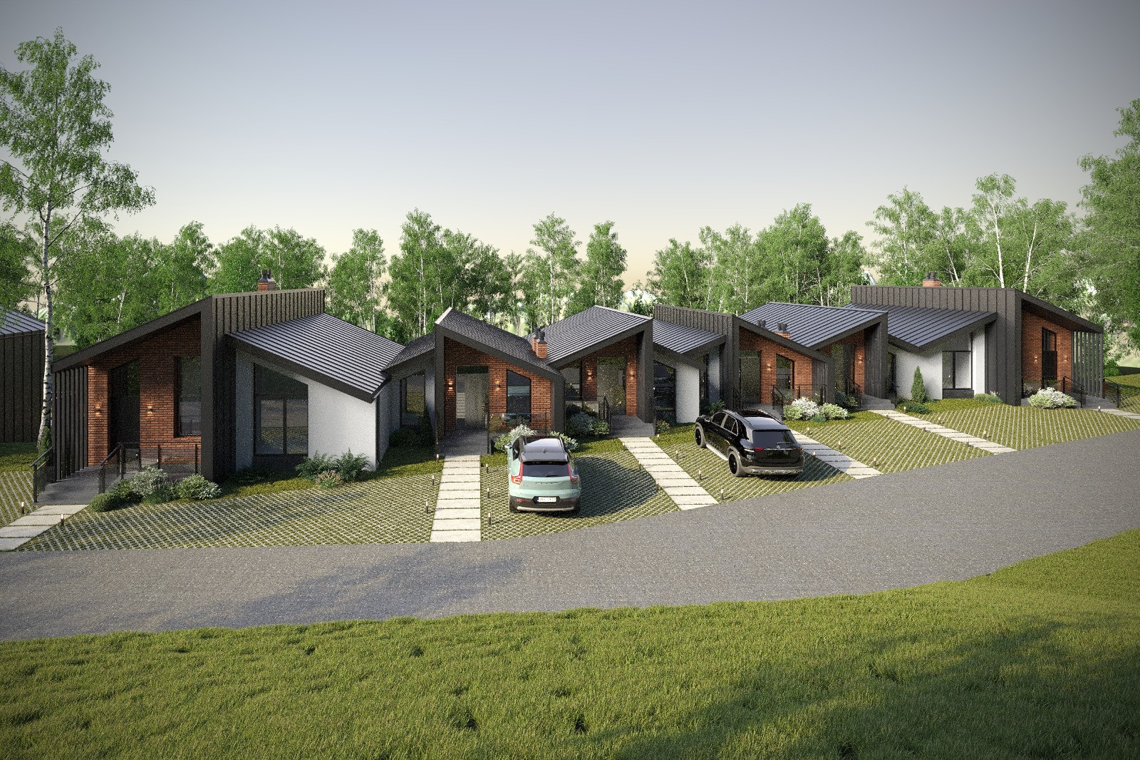 Архитектурный проект таунхаусов Villa Nova в Новосибирской области