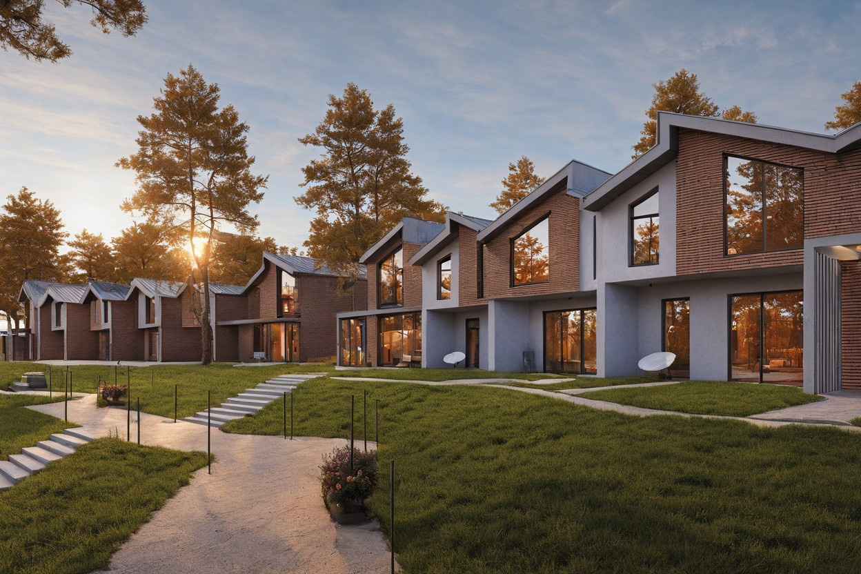 Архитектурный проект таунхаусов Villa Nova в Новосибирской области