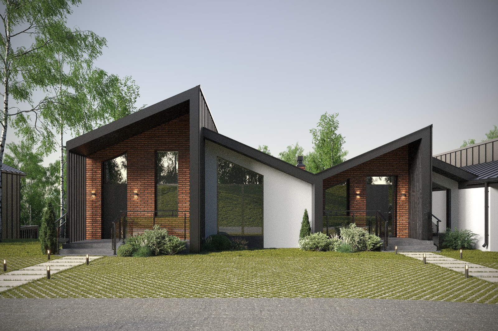 Архитектурный проект таунхаусов Villa Nova в Новосибирской области