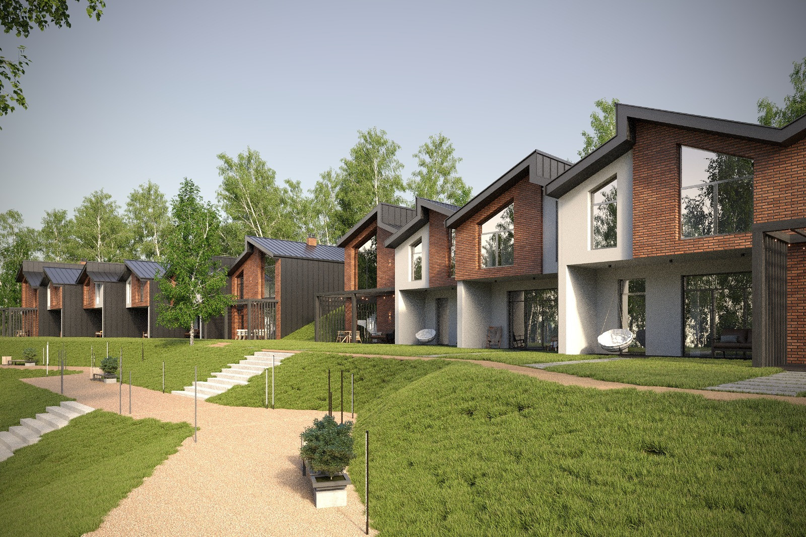 Архитектурный проект таунхаусов Villa Nova в Новосибирской области