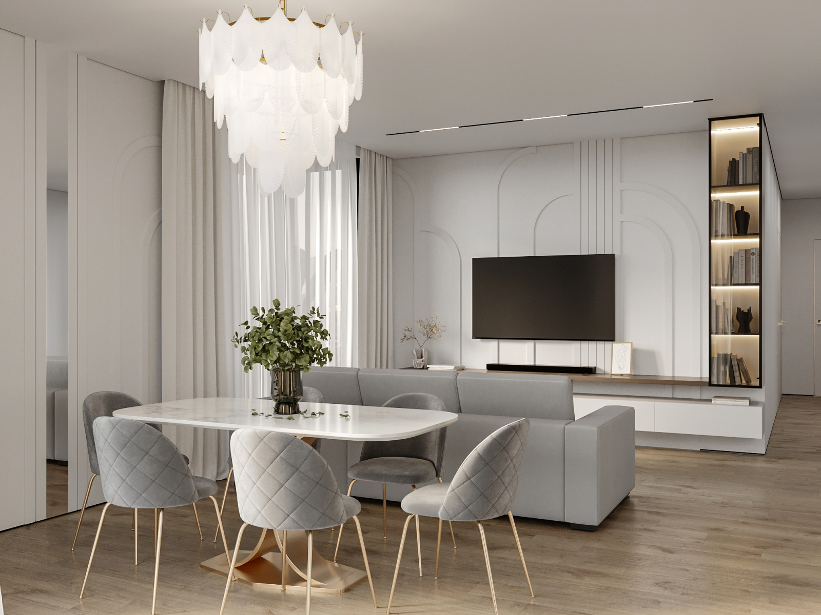 Современная квартира 94 м² - проект для семьи с ребёнком