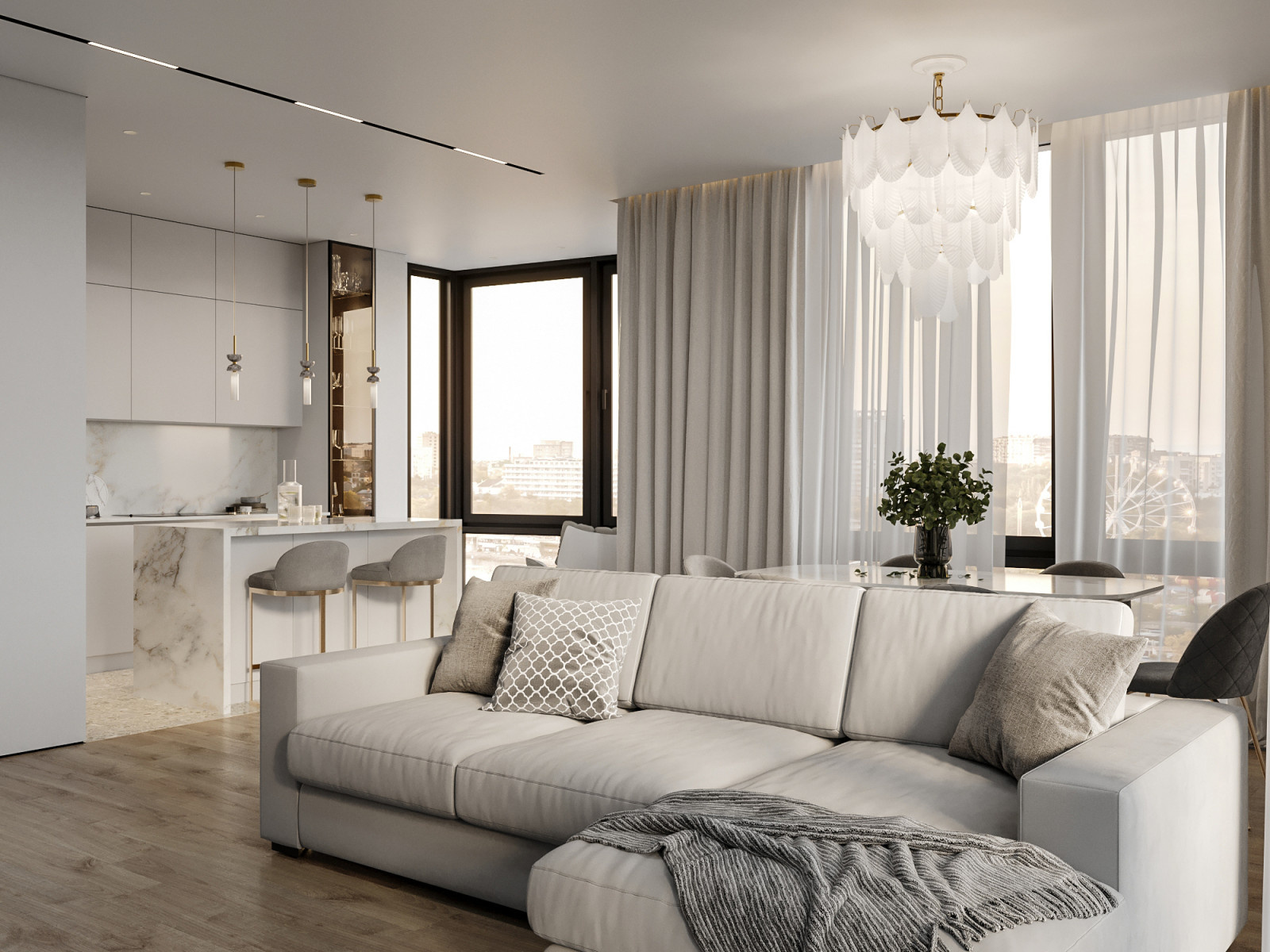 Современная квартира 94 м² - проект для семьи с ребёнком