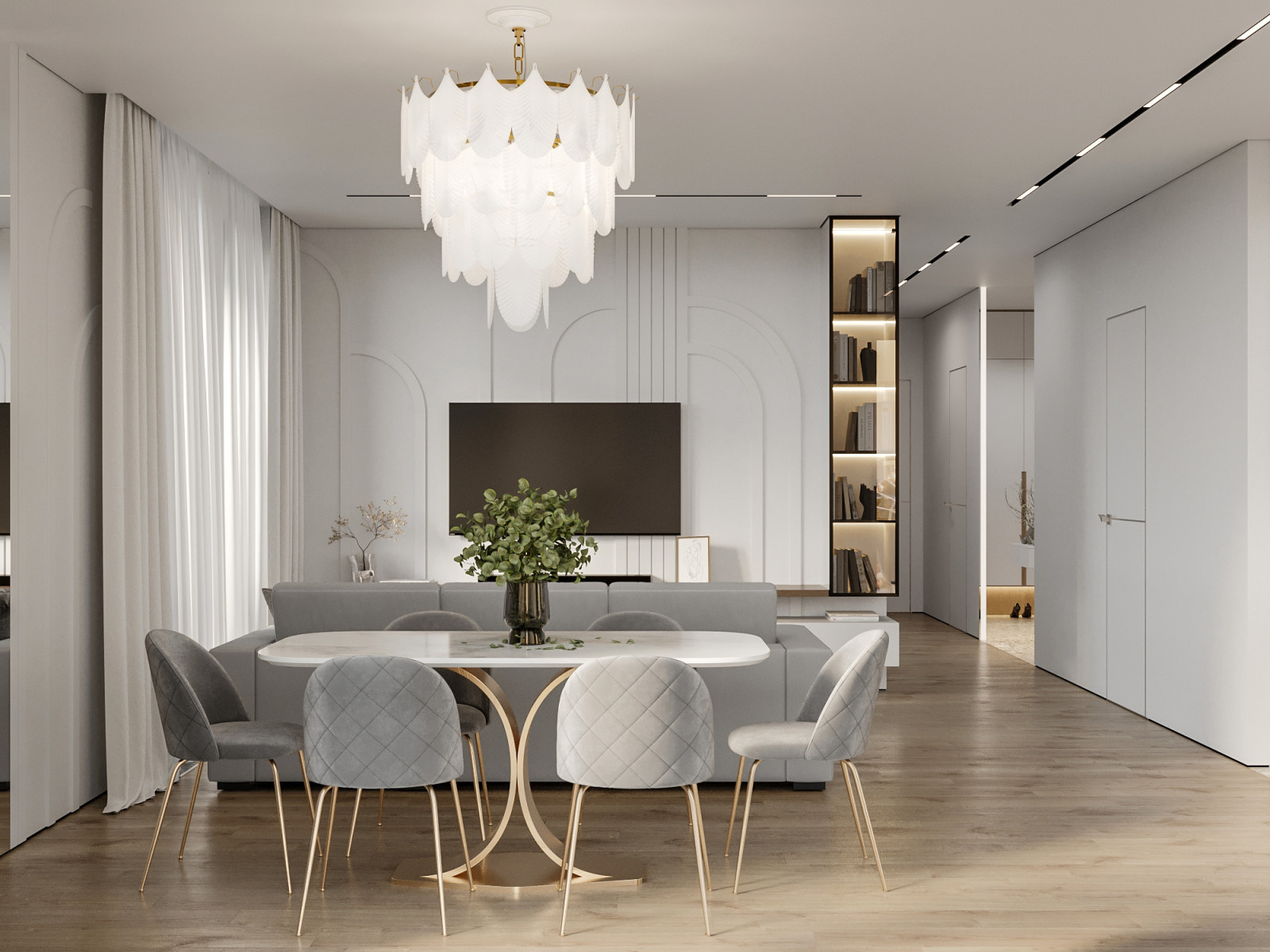 Современная квартира 94 м² - проект для семьи с ребёнком