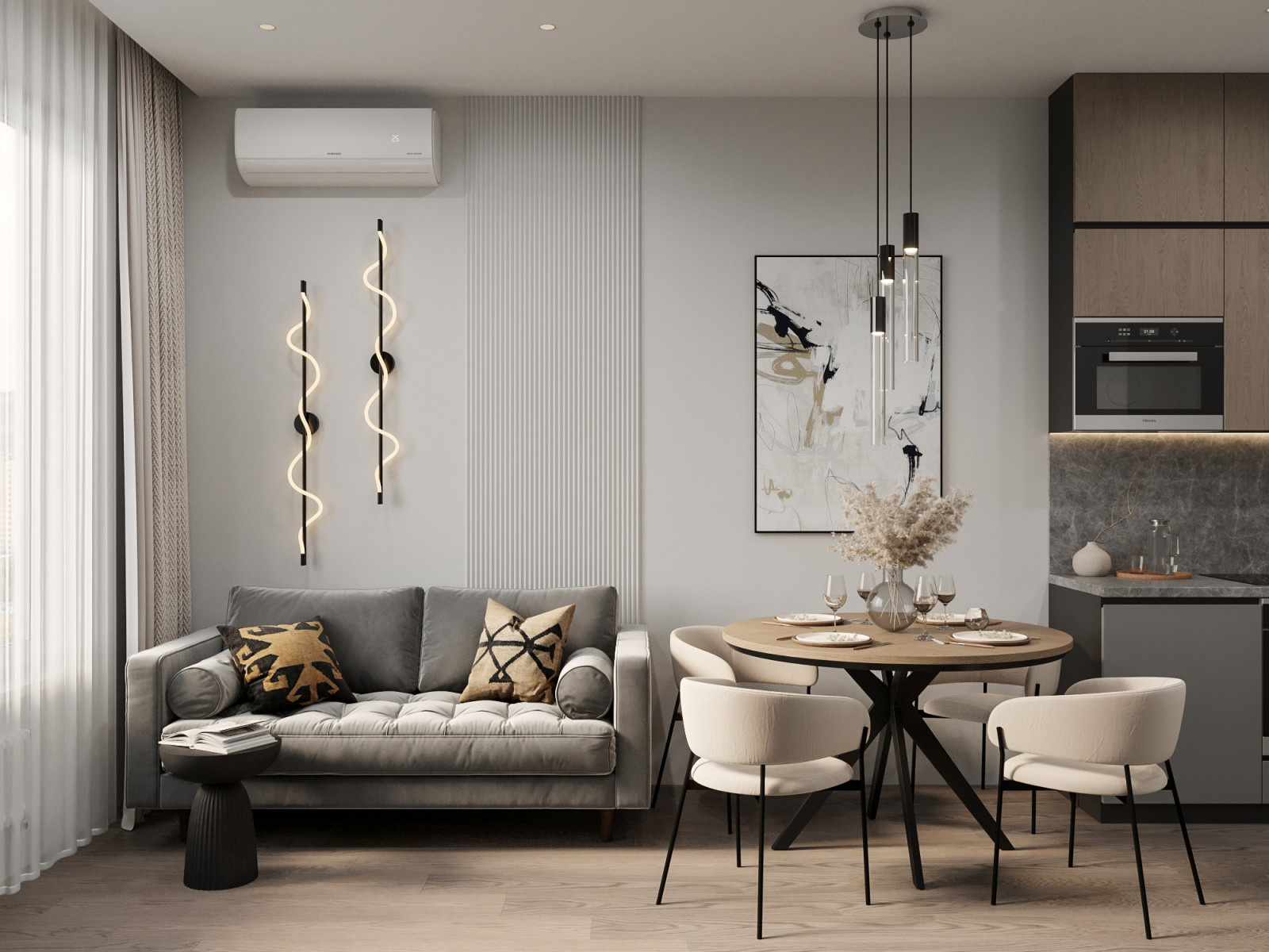 Современный ремонт квартиры 43 м² в Москве