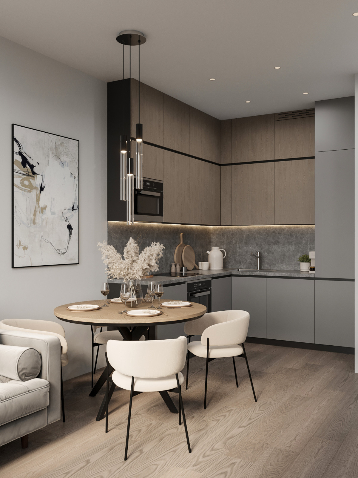 Современный ремонт квартиры 43 м² в Москве