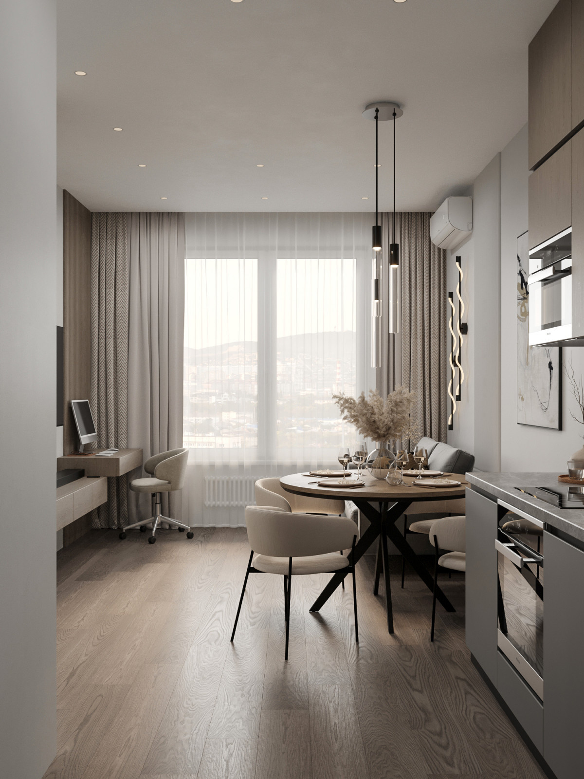 Современный ремонт квартиры 43 м² в Москве