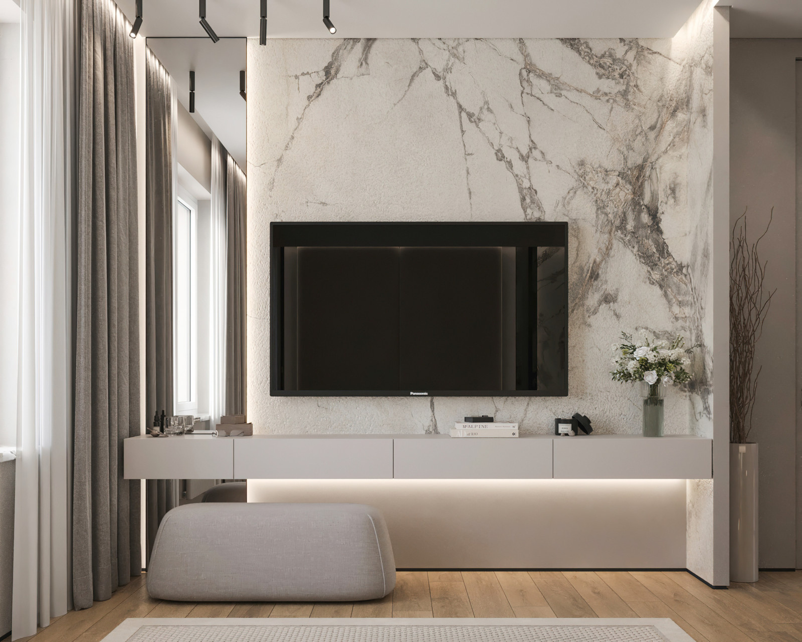 17. Marble 106м². Спальня