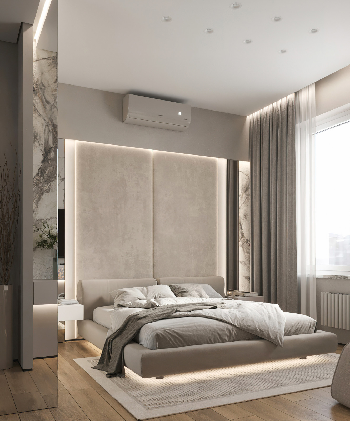 17. Marble 106м². Спальня