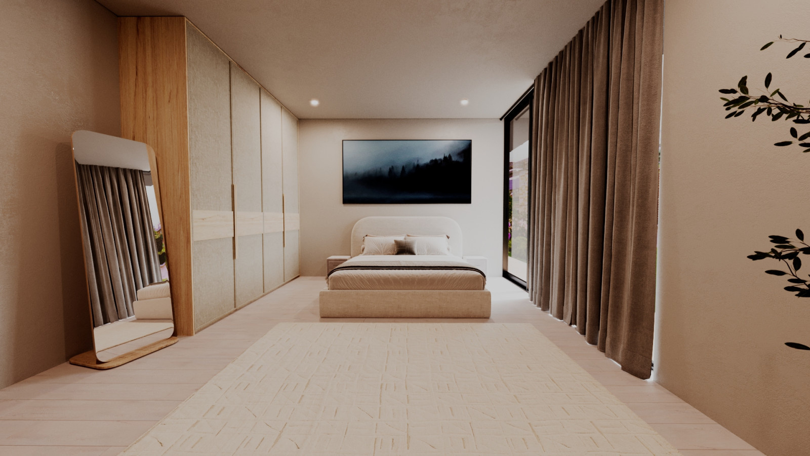 Обложка проекта: Bedroom in white tones
