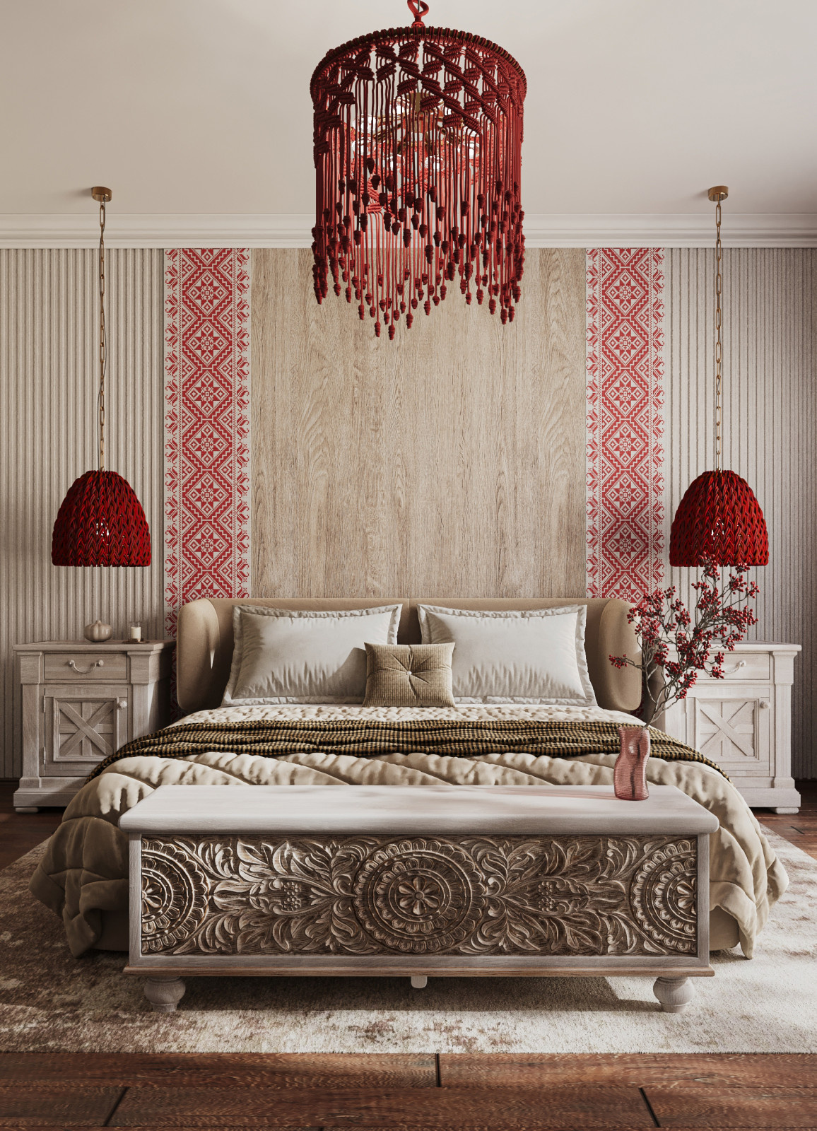 Обложка проекта: Bedroom in Modern Slavic Style|Спальня в славянском стиле