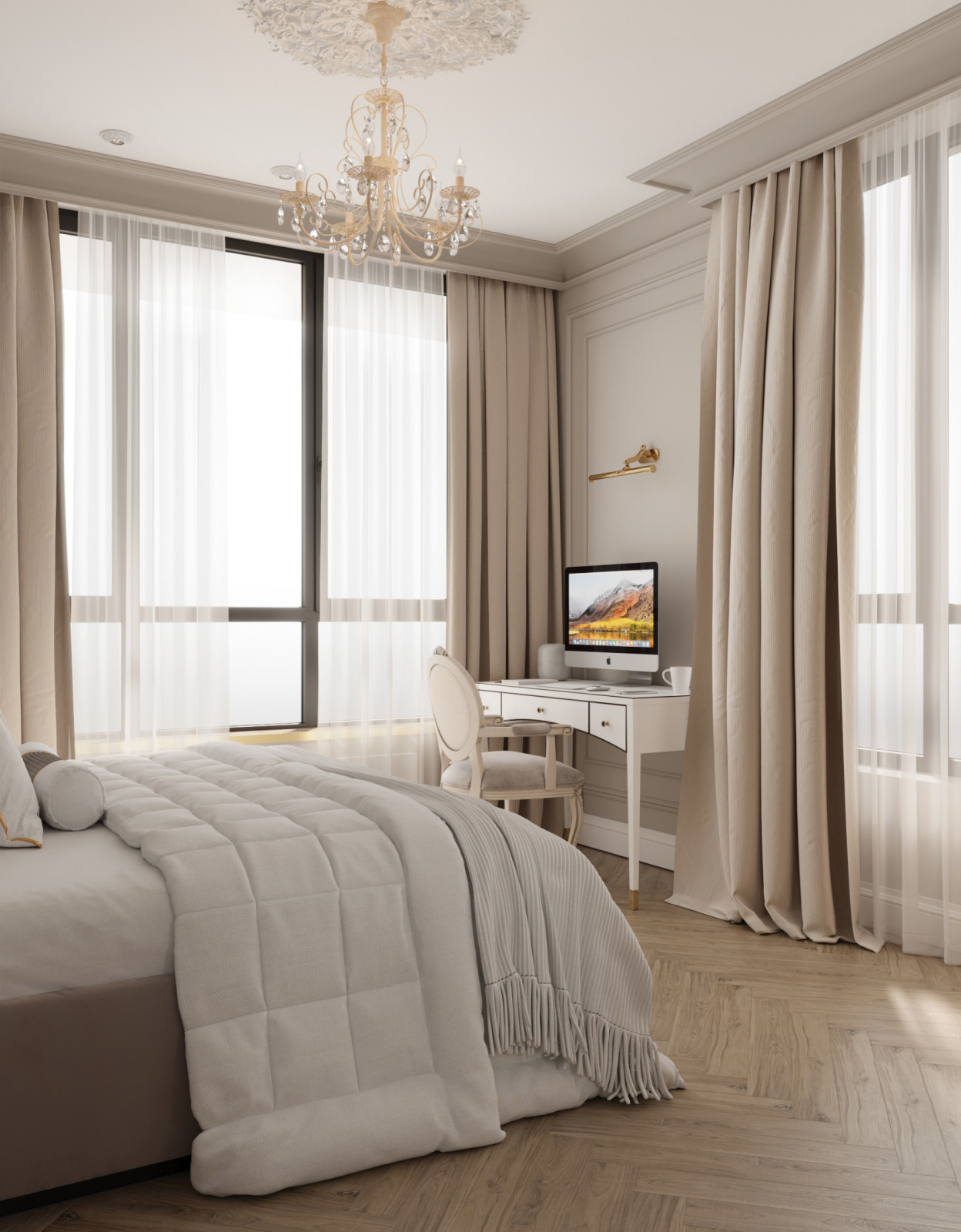 Современный интерьер 107 м² для семьи в новостройке