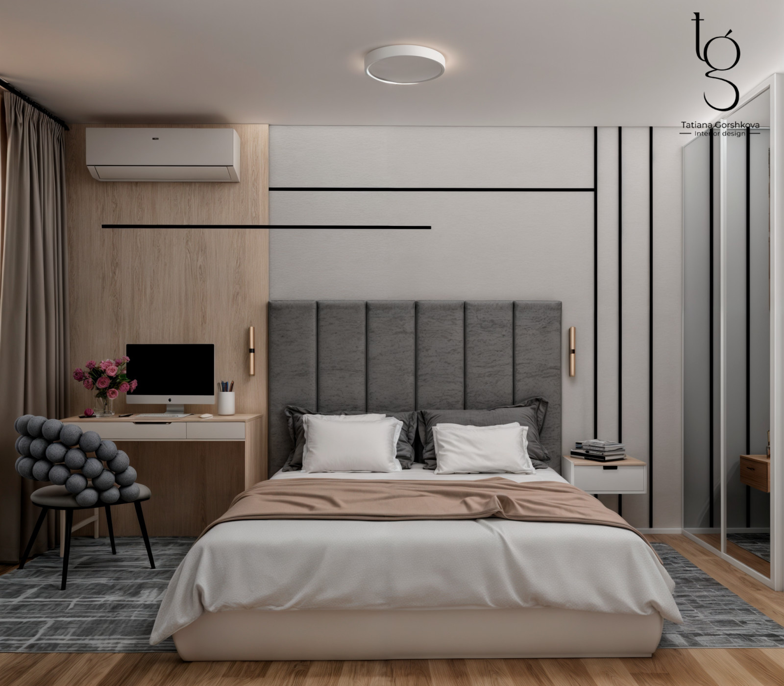 Interior design of 2 bedrooms