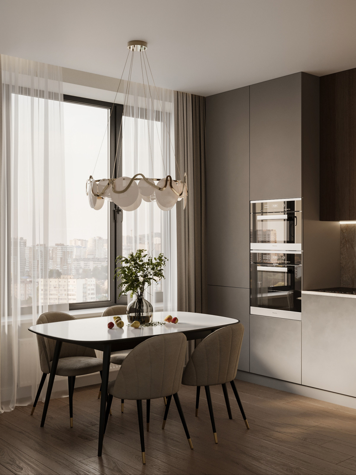 Современный интерьер в квартире 49 м² в Москве