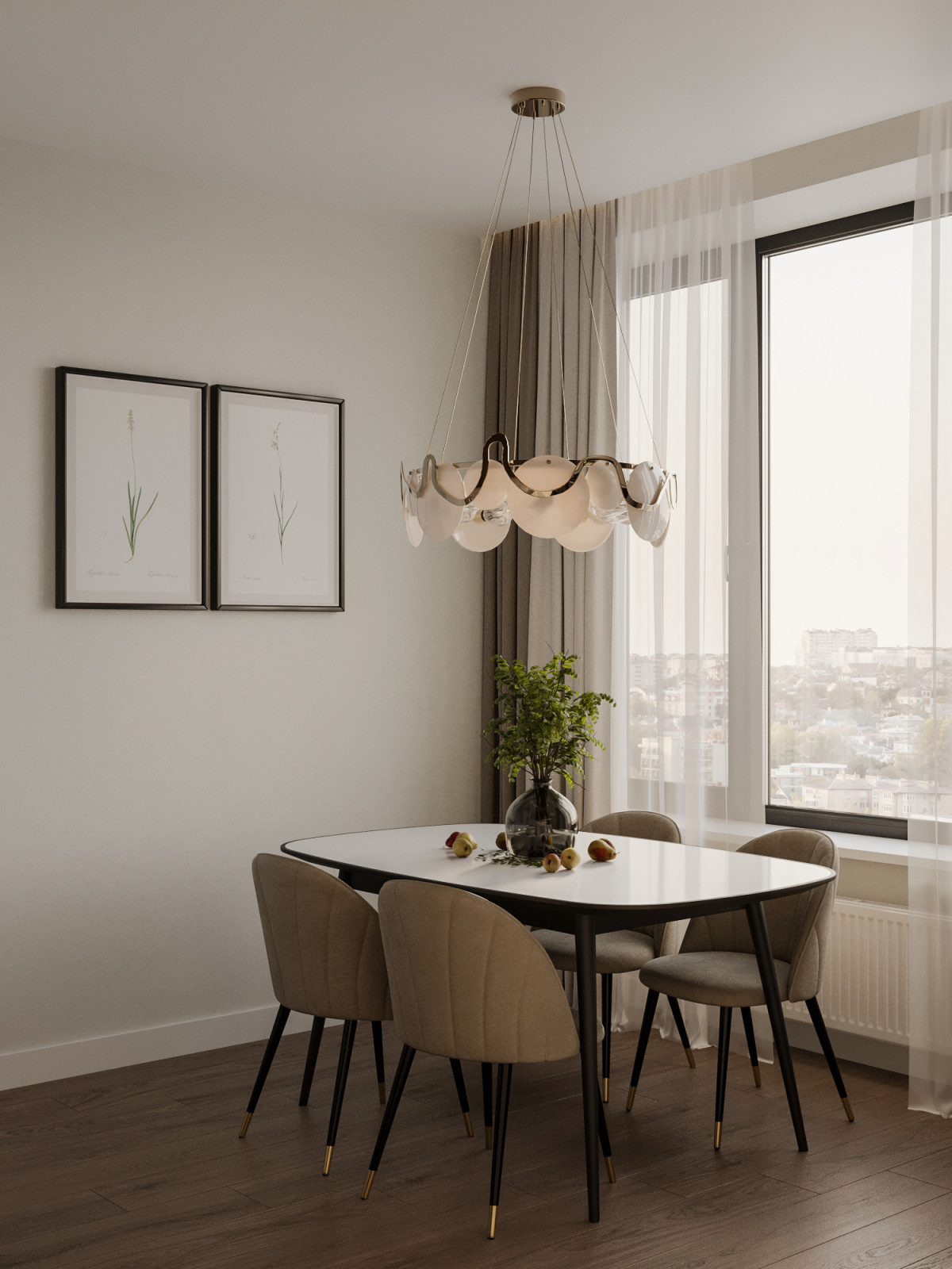 Современный интерьер в квартире 49 м² в Москве