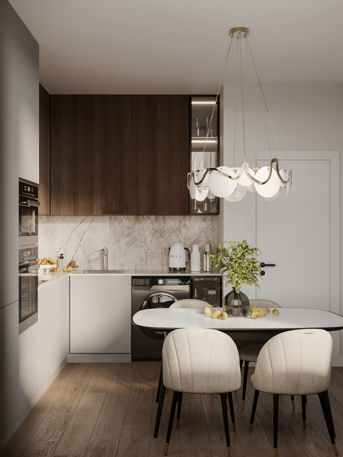 Современный интерьер в квартире 49 м² в Москве