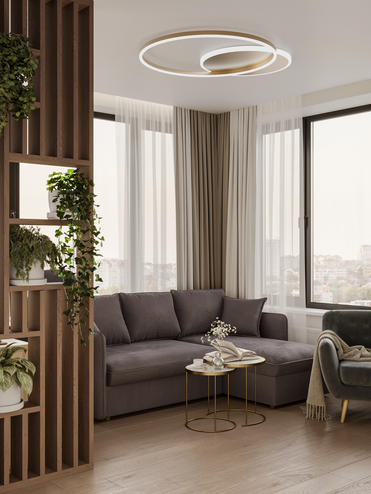 Современный интерьер в квартире 49 м² в Москве