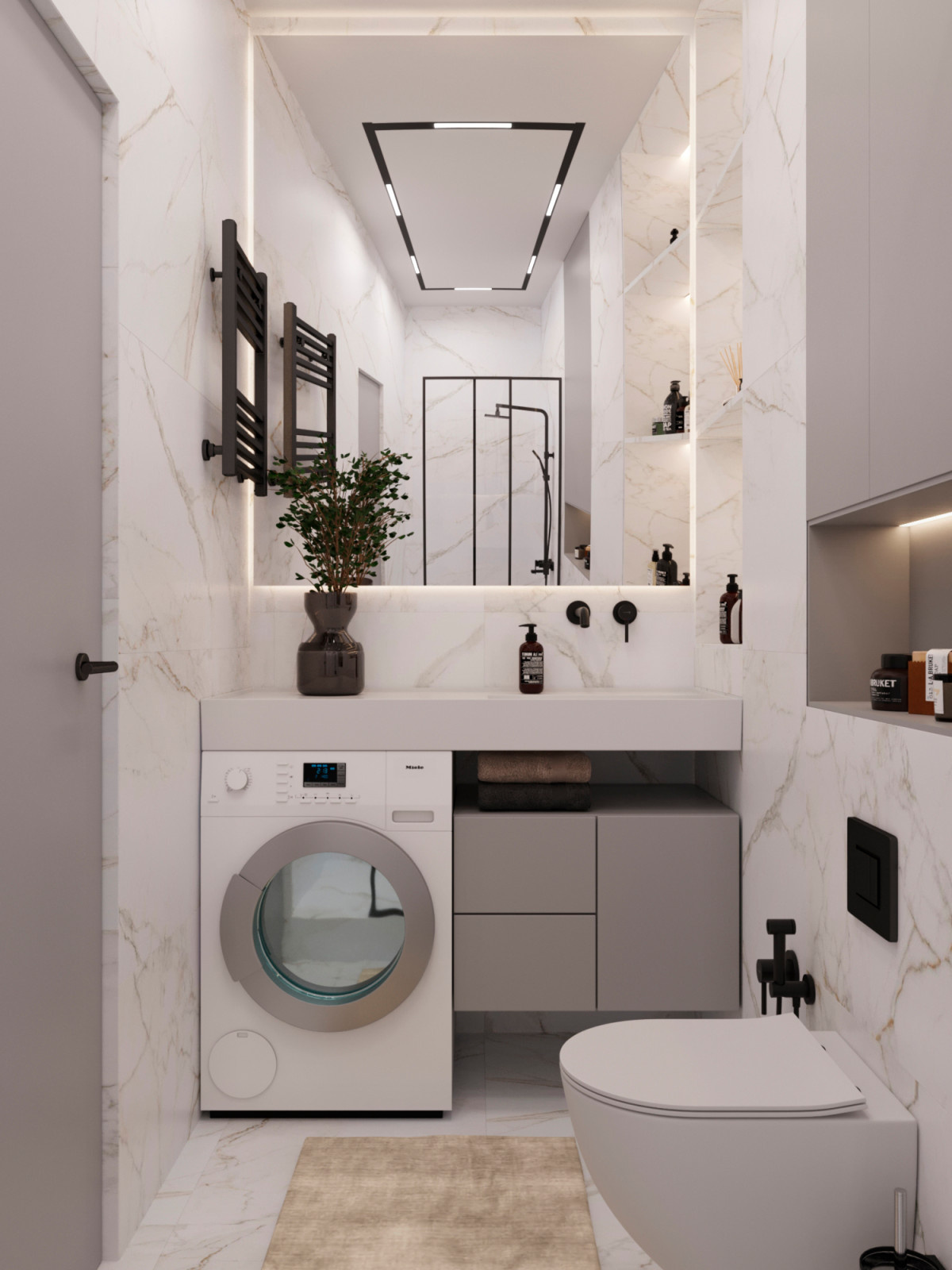 Современная квартира 74 м² для молодой пары