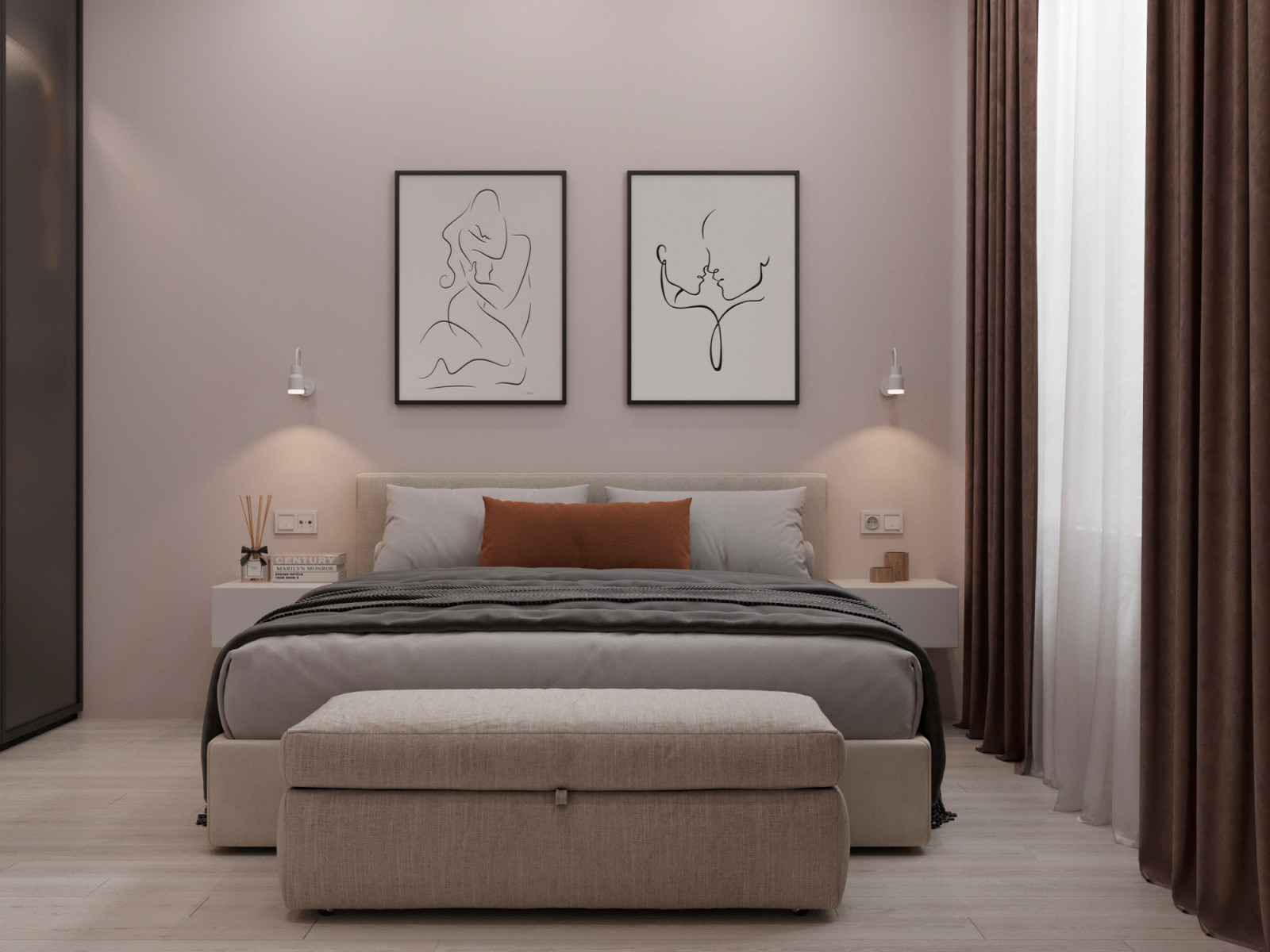 Современная квартира 74 м² для молодой пары