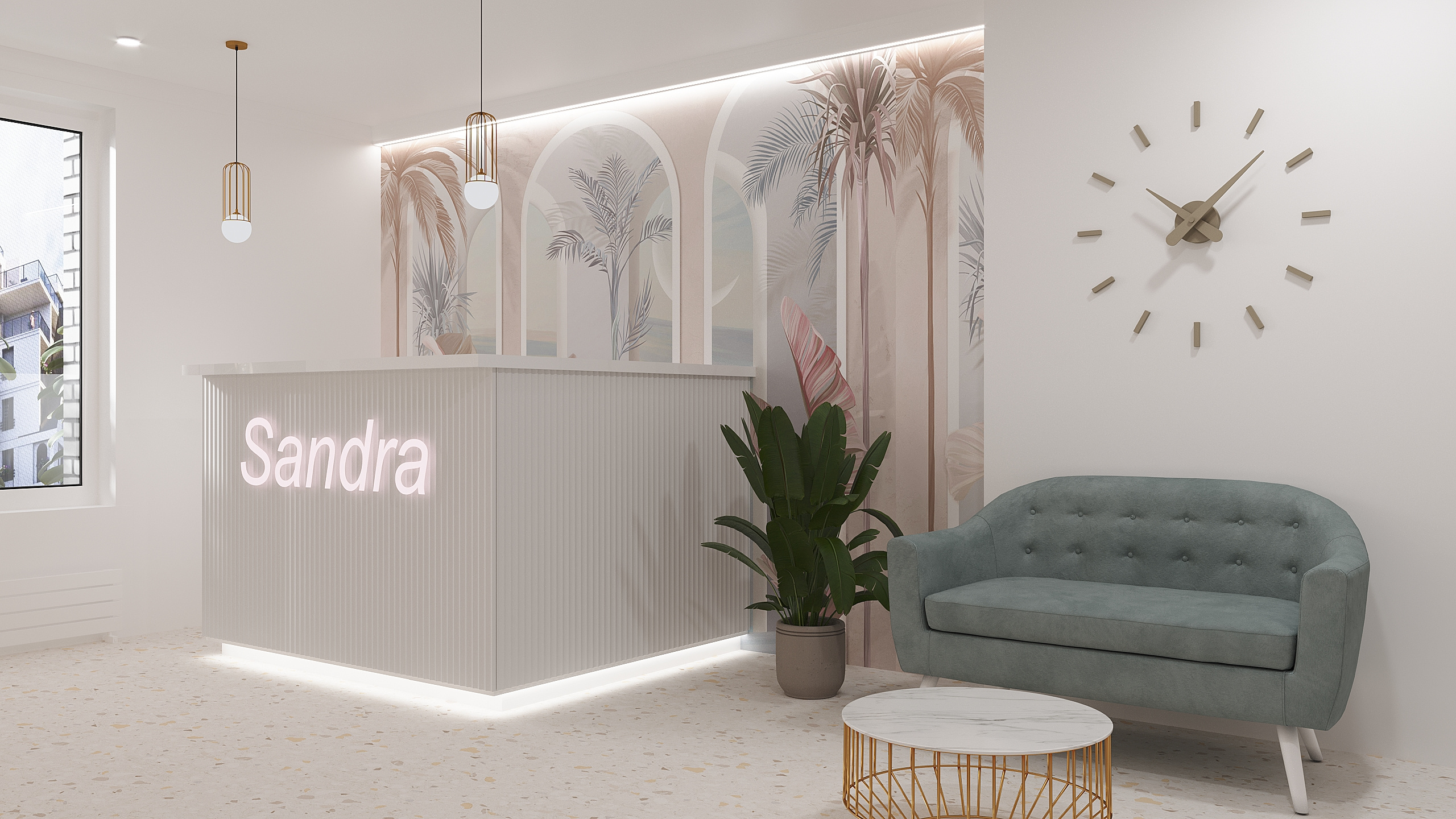Интерьер салона красоты Sandra