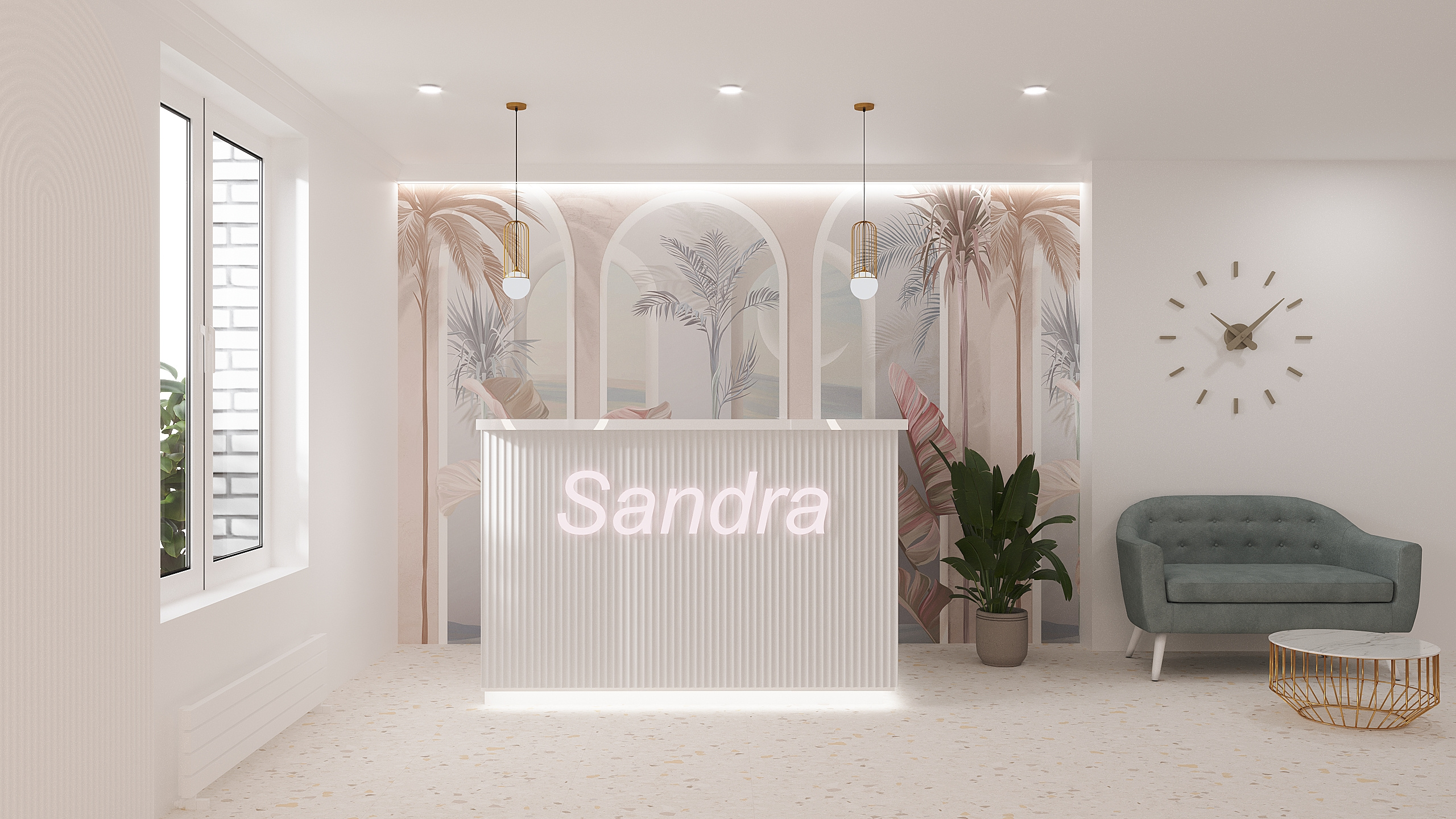 Интерьер салона красоты Sandra