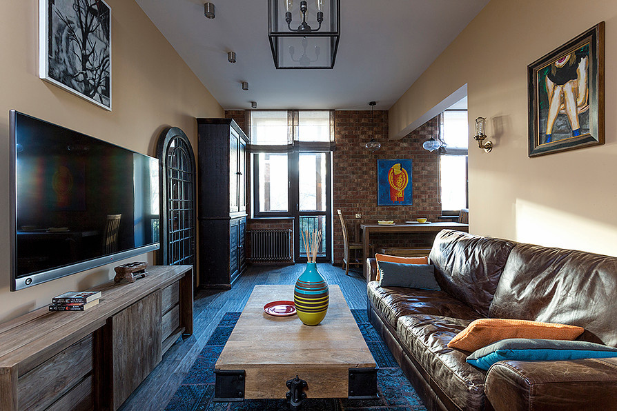 Houzz тур: Яркий лофт для творческой пары