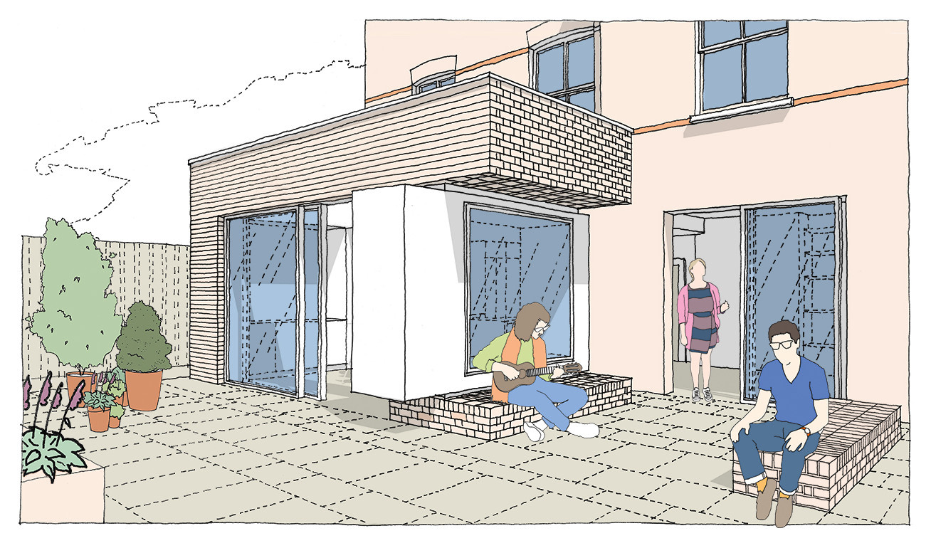 Houzz Британия: Пристройка к дому — с кухней и местом для чтения